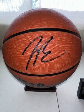 JALEN BRUNSON SIGNED NEW YORK KNICKS WILSON NBA BASKETBALL BALL W/COA - 633